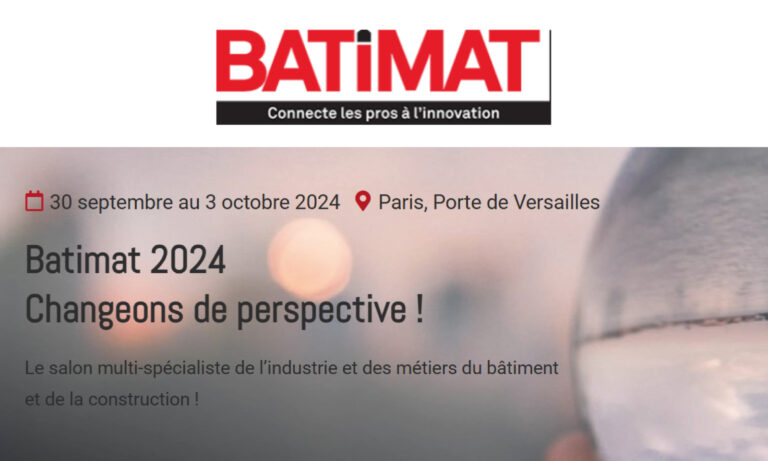 Article sur l'édition 2024 du salon Batimat