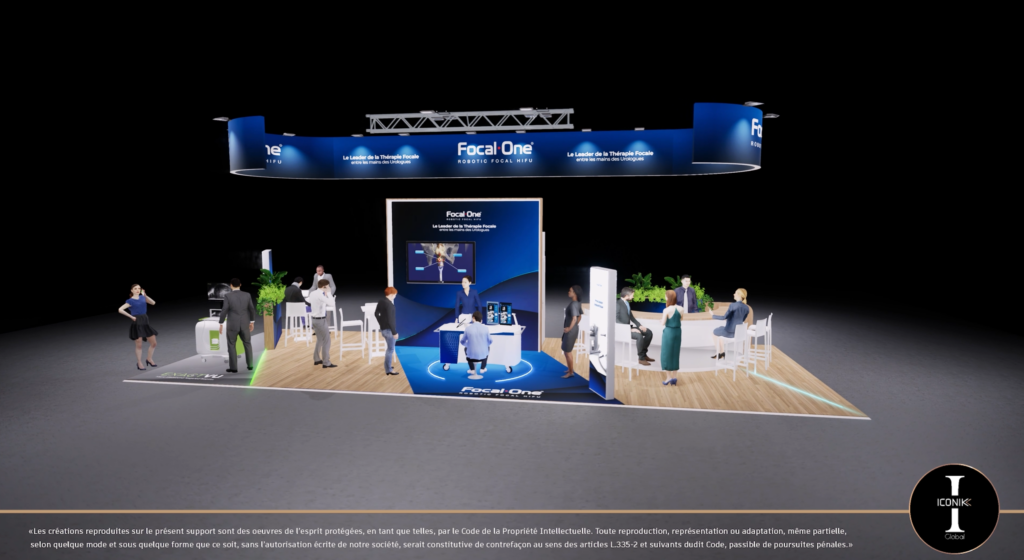 Stand EDAP qui présente leur nouveau produit Focal One, lors de l&#039;édition 2024 de l&#039;EAU