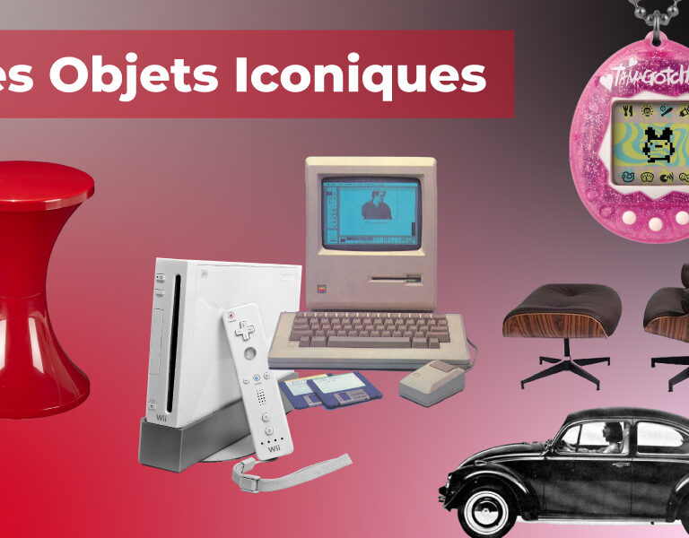 Visuel article sur les objets iconiques à travers les décennies