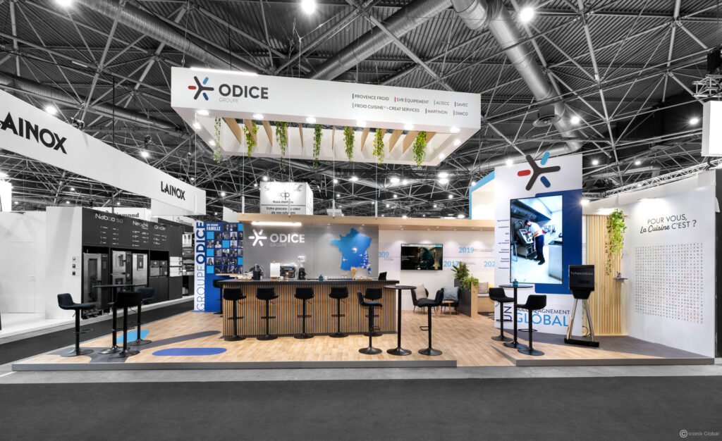 Stand Odice menuisé réalisé pour le salon Sirha 2025 à Lyon