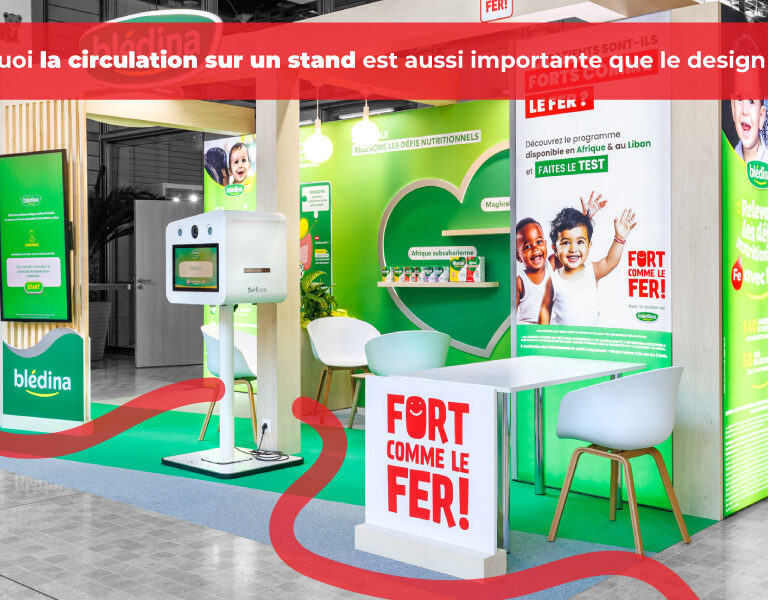 Visuel post importance circulation sur un stand