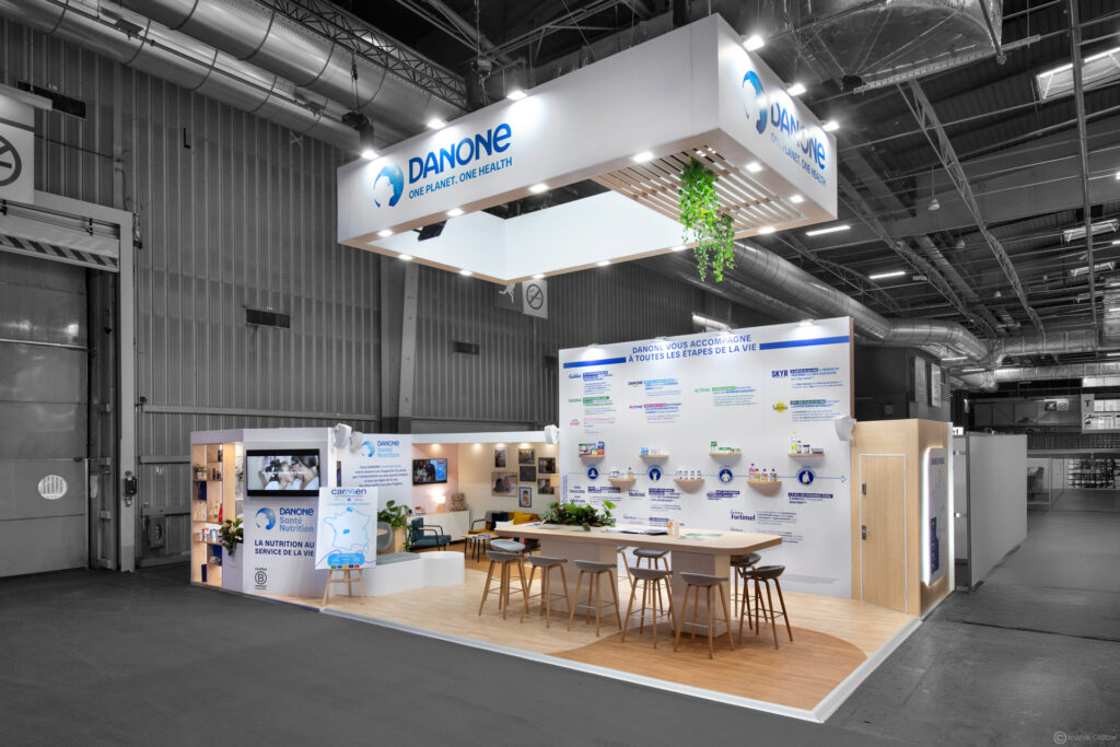Stand traditionnel Danone &agrave; Paris pour Santexpo 2025