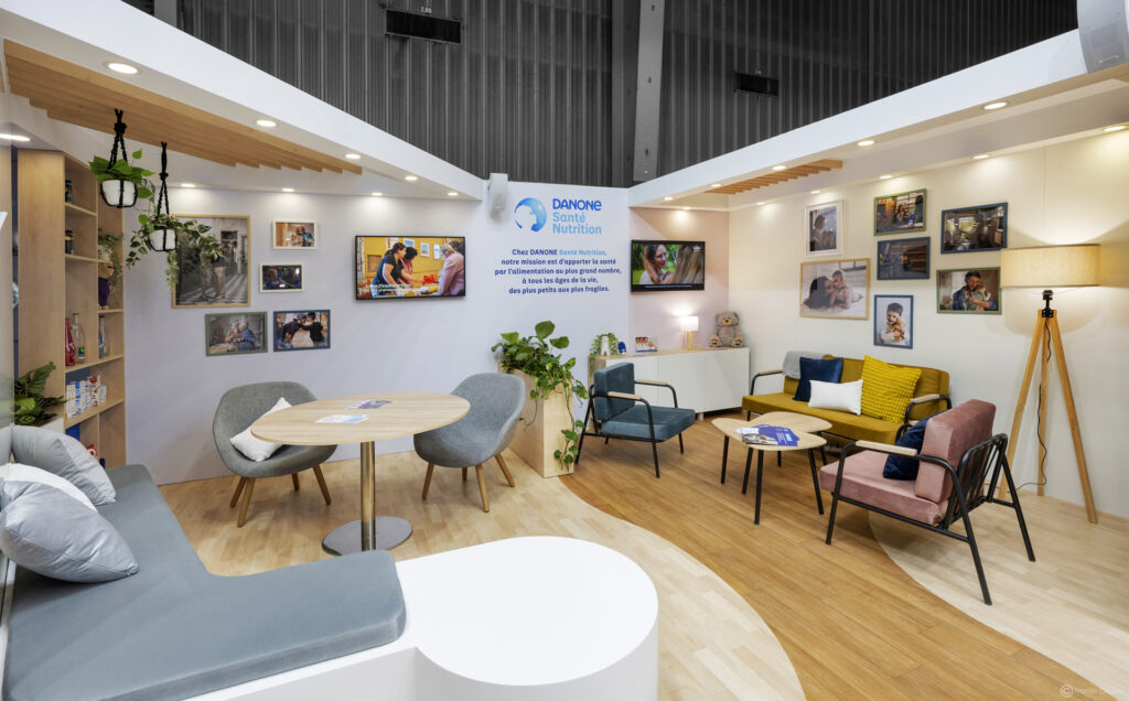 Stand traditionnel Danone &agrave; Paris pour Santexpo 2025